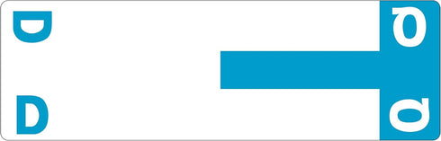 Smead AlphaZ NCC Color-Coded Label, D&Q, Light Blue, 100 per Pack (67155)
