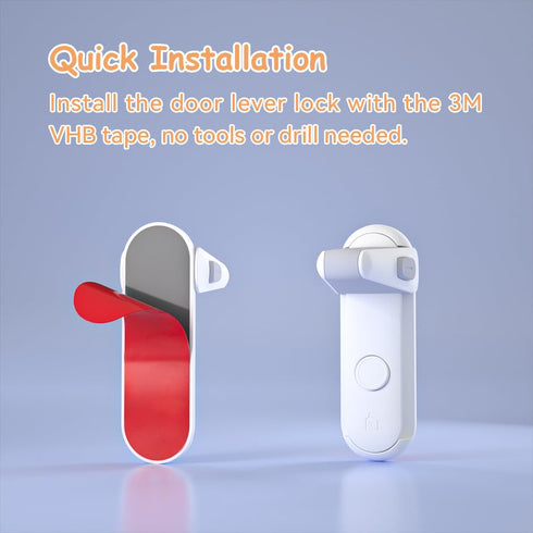 2 SAFELON Pcs Door Lever Locks for Childproof & Petproof, Door Handle Locks for Toddlers, Baby Safety Locks