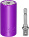 Universal Socket Set, Professional 7mm-19mm Grip Socket Set with Ratchet Wrench Adapter
