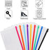 EOOUT 24pcs Poly Zip Envelope, Reusable Plastic Envelopes, 9 x 4.7 Inches, A6 Size, 10 Colors