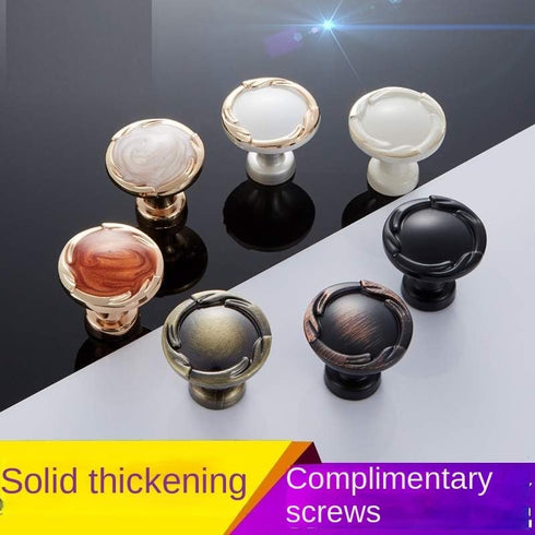 SANCHAKOU 8-Pack Zinc Alloy Handles Drawer Knob Handle Round Handle Single Hole Handle Bedside Table Handle Small