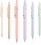 Gel Pens, Aesthetic Office College Supplies, Birthday Gifts for Women, Black Ink Cute Pens, 6 Pack