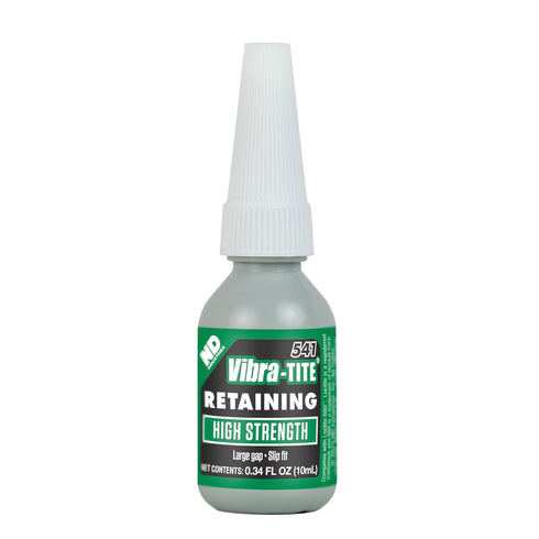 Vibra-TITE 54110 541 High Strength Slip Fit Anaerobic Retaining Compound, 10ml Bottle, Green