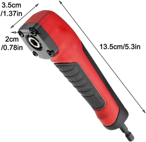 Right Angle Attachment for Electric Screwdriver, 90 Degree Corner Device, ABS Handle Socket Adapter for 18v Drill