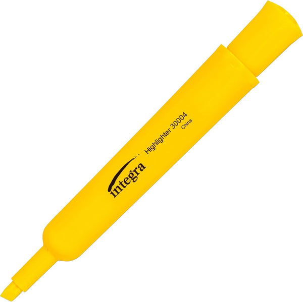 Integra Desk Highlighter, Chisel Tip Fluorescent Yellow (ITA30004)