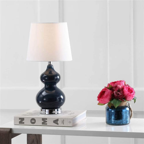 19-inch Bulb Safavieh Kids Lighting Collection Eva Navy Double Gourd Bedroom Living Room Home Office Desk Nightstand