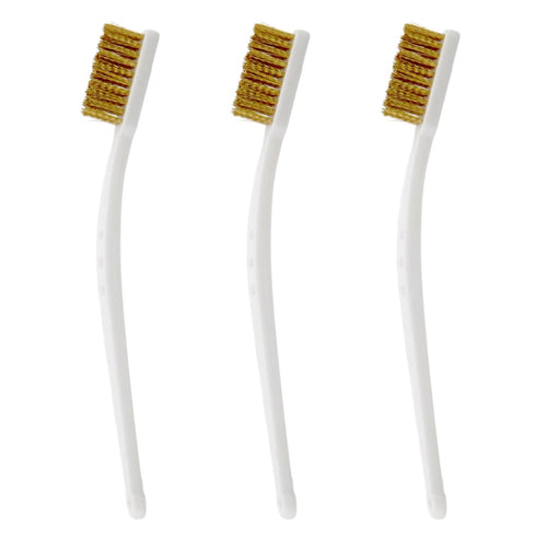 Pretwad Small Brass Brush 3PCS Brass Wire Brushes for Cleaning, 3D Printer Nozzle