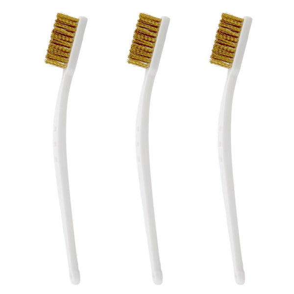 Pretwad Small Brass Brush 3PCS Brass Wire Brushes for Cleaning, 3D Printer Nozzle
