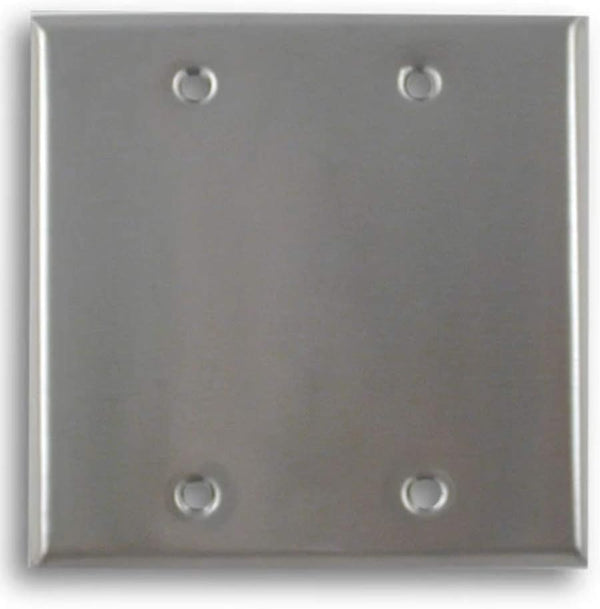 Blank Dual Gang Blank Stainless Steel Wall Plate