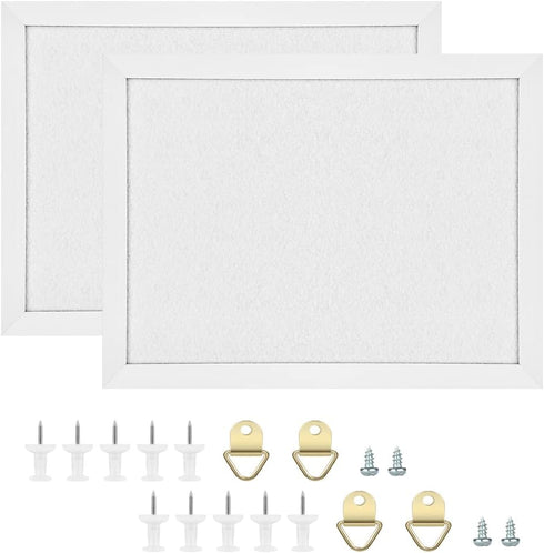 TORASO Cork Board Bulletin Board, 11“x14.5” - 2p with Pins, Eye Bolts, Gaskets, Screws for Office Home