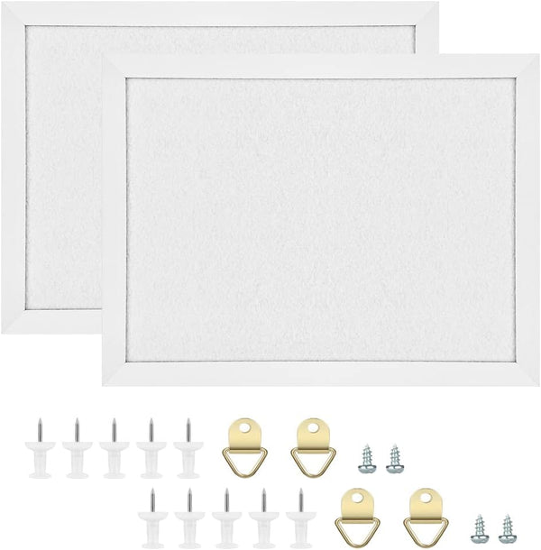 TORASO Cork Board Bulletin Board, 11“x14.5” - 2p with Pins, Eye Bolts, Gaskets, Screws for Office Home