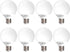 Sunco Lighting 8 Pack Vanity Globe Light Bulbs G25 LED, 3000K Warm White, Dimmable 450 LM, E26 Base, UL