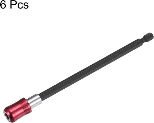 6pcs 150mm Magnetic Screwdriver Bits Holder Extension - Quick Release Drill Bit Chuck Adapter with 1/4" Hex Shank for