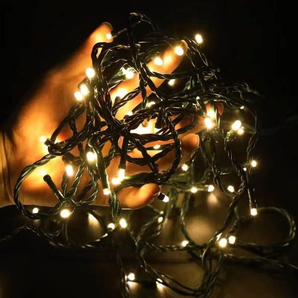 12V Outdoor String Lights (Warm White) - Low Voltage for Holiday Decorations, Christmas Tree Lights, Wedding