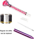 Diamond Pens Pack of 4, Cute Retractable Ballpoint Pens with Rhinestones, Crystal Bling, Blue Gel Ink for Women Gifts