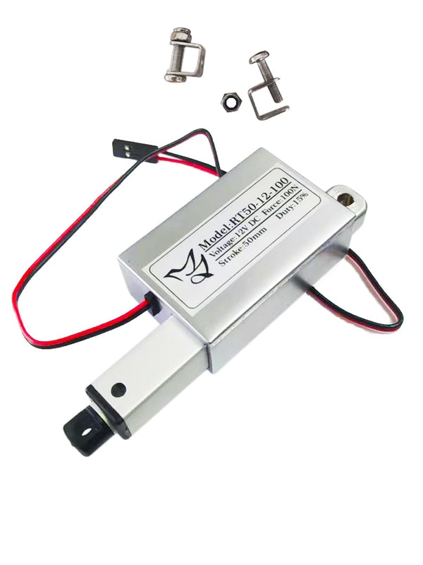 Micro Linear Actuator, 2" Stroke, 22Lbs Force, 12V DC Power for Intelligent Range Hood, Home Automation
