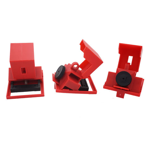 Circuit Breaker Lockout Devices, 3 Pack for 480-600V Clamp-on Electrical Single Pole Breaker Lock Out Tagout Kit
