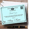 The Card Zoo Vintage Telegram Elegant Aqua Personalized Party Thank You Cards