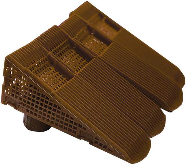 Downspout Gutter Guard - 4-Pack to Eliminate Clogs from Leaves and Debris (Brown)