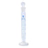 PATIKIL 25ml Graduated Cylinder, 3.3 Borosilicate Glass with Stopper, Clear, Blue Graduations for Lab Use