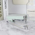 Mint Green Desk Stapler, Large Capacity Non-Slip Clear Acrylic Body, No-Jam Desktop Stapling Tools for Office Home