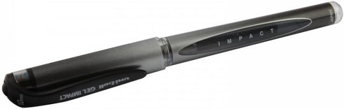 uni-ball UM-153S Signo Impact Gel Pens, Black Gel, 1mm Nib, Pack of 12 with Rubber Grip