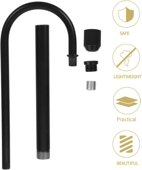 5 12.20X3.54X3.74In ABOOFAN Pcs Adjustable Curved Lamp Stems Iron Lamp Making Accessory for DIY Table Repair