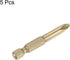 5pcs PH2 Phillips Head Screwdriver Drill Bit, 2" Length, 1/4 Inch Hex Shank, S2 Steel Magnetic Cross Head