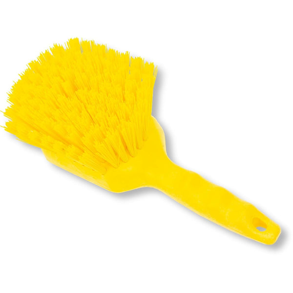 SPARTA 40541EC04 Yellow Plastic Utility Scrub Brush, 8 Inches with Hanging Hole