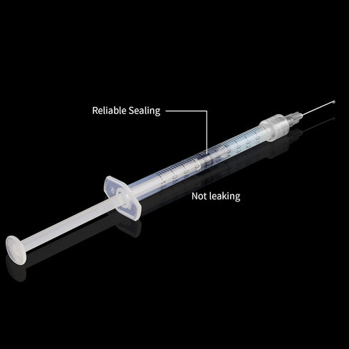 1cc/ml Syringe with 27G 1/2 in Needle, Laboratory Tools, Individually Wrapped, Pack of 20