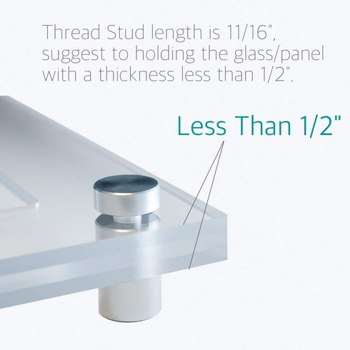 5/8" x 1" Wall Standoff Mounts Screws, Lantee 8 Pcs Stainless Steel Mounting Hardware for Signs, Glass, Panels