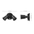 Globe Electric 240W Twin Head Black Hardwired Automatic Dusk to Dawn Security Flood Light