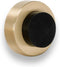 EVI Wall Mounted Doorstop in Natural Silicone, Adhesive or Screw Installation, Brass Matte (Mod. I-254)