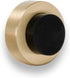 EVI Wall Mounted Doorstop in Natural Silicone, Adhesive or Screw Installation, Brass Matte (Mod. I-254)