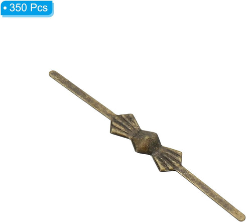 33mm/1.3" 350Pcs PATIKIL Chandelier Bowtie Clips, Copper Chandelier Connectors Clips for Fastening Crystals Parts