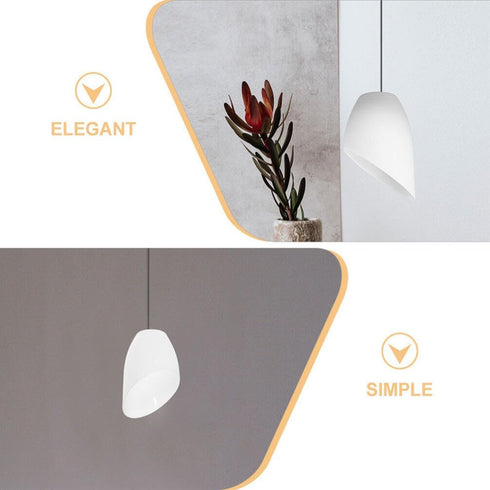 2pcs 42mm Angoily Plastic Small Lamp Shade Floor Light Covers Replacement White Shade Covers Inclined Horseshoe Shape