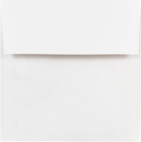 JAM PAPER 5 x 5 Square Invitation Envelopes - White - 50/Pack