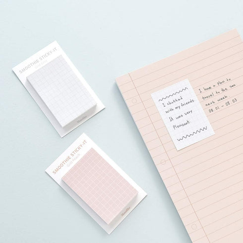 Monolike Smoothie Grid Sticky-it, 5p Set Self-Adhesive Memo Pad, 50 Sheets