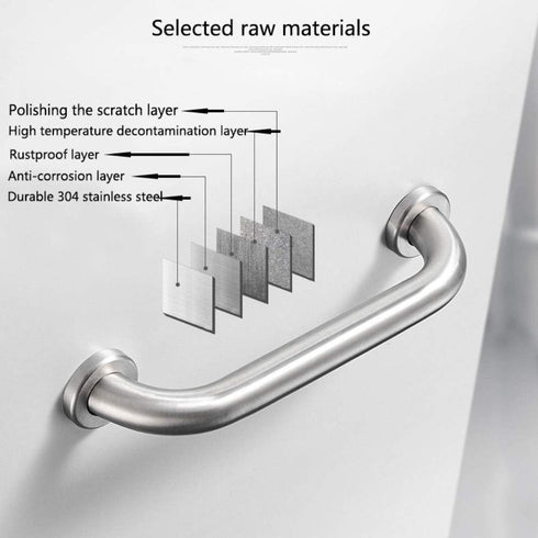 GANFANREN Shower Handle,Shower Grab Bar,Grab Bars Handle Safety Support Hand Rails, Bathroom Grab Bar Home Care Safety