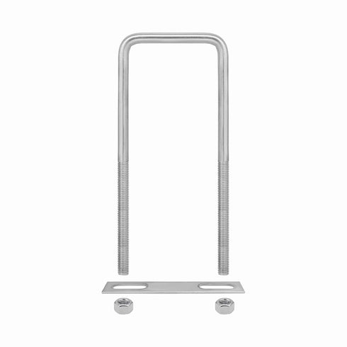 4 Sets 304 Stainless Steel Square U-Bolts, 1.57" Inner Width, 3.94" Length with Nuts