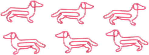 Dog Dachshund Shaped Paper Clips Great for Paper Clip Collectors or Dog and Pet Lovers (Style #2) (Pink 100 Count) by Butler in the Home