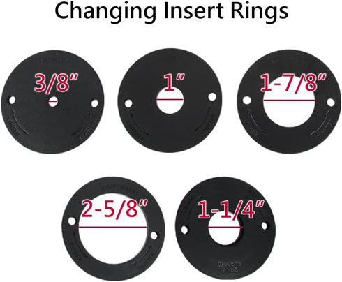 Set 5 Pack, RTS02B O'SKOOL Router Table Insert Ring for O'SKOOL Aluminum Router Table Insert Plate