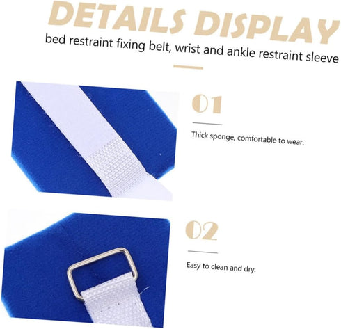 4-Pack Bed Rails Fixing Belts for Hospital Use - Breathable and Easy to Use
