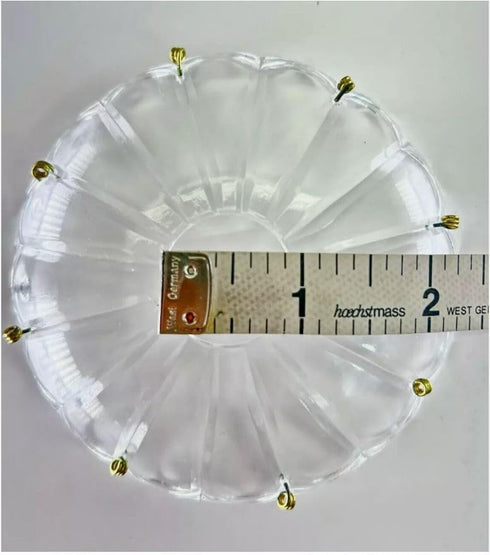 Generic 3.8 0.8 8 0.9" x with Gold Pins Crystal Glass Chandelier Bobeche Center Hole