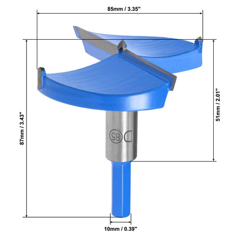 uxcell 85mm Forstner Drill Bits, Tungsten Carbide Wood Hole Saw Auger Opener, Woodworking Hinge Hole Drilling Bit