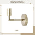 byepica Gold Brass Wall Sconce, Adjustable Modern Light Fixture for Bedroom, Hallway, Industrial Minimalist Style