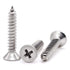 Glvaner #14 x 1-1/4 inch Flat Head Wood Screws, 50 pcs 304 Stainless Steel Self Tapping Screw