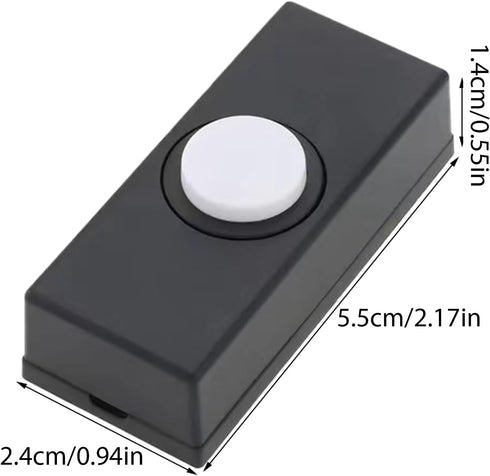 GKOXUQ Wall Mounted Doorbell Switches Lighted Doorbell Push Button Replacement Hard Wiring Press Button Enduring