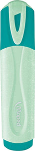 Maped Fluo Peps Pastel Glitter Highlighters, Pack of 12, Innovative Dual-Beveled Tip, Enhanced Visibility