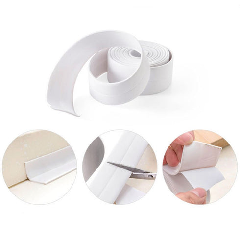 DEVILMAYCARE Tape Caulk Strip Seal, Self Adhesive for Toilet, Bathtub, Sink, Kitchen, Wall Edge, 126'' x 1.57'' (Brown)